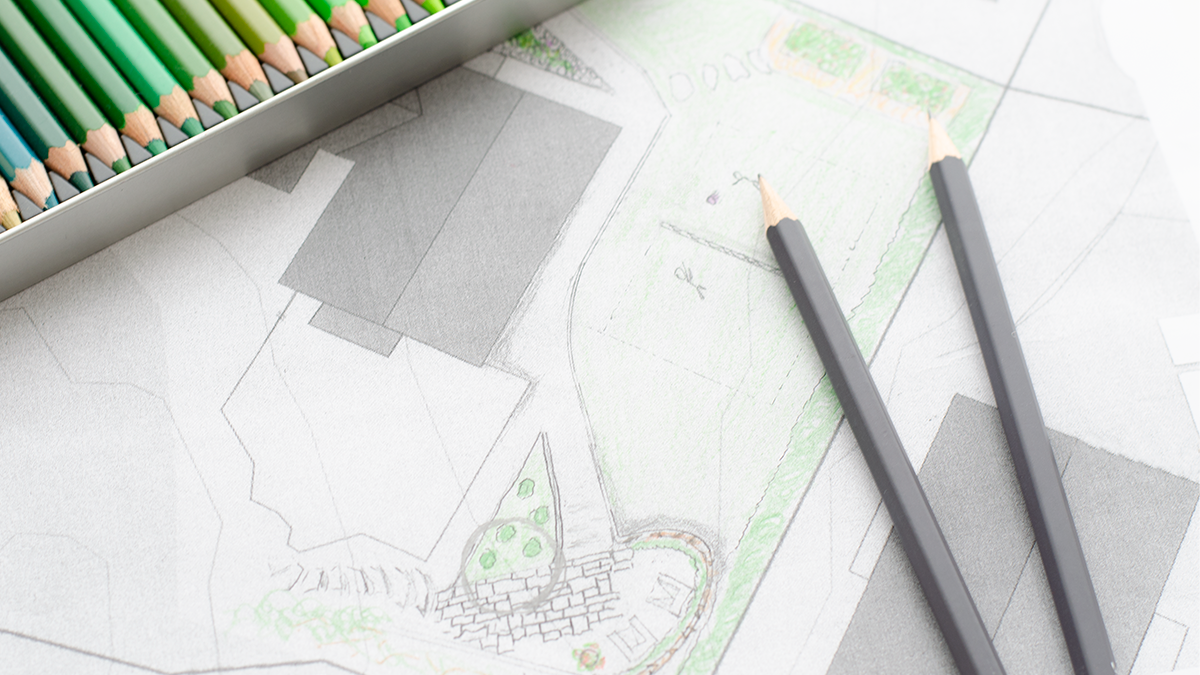 Hageplan og teikning